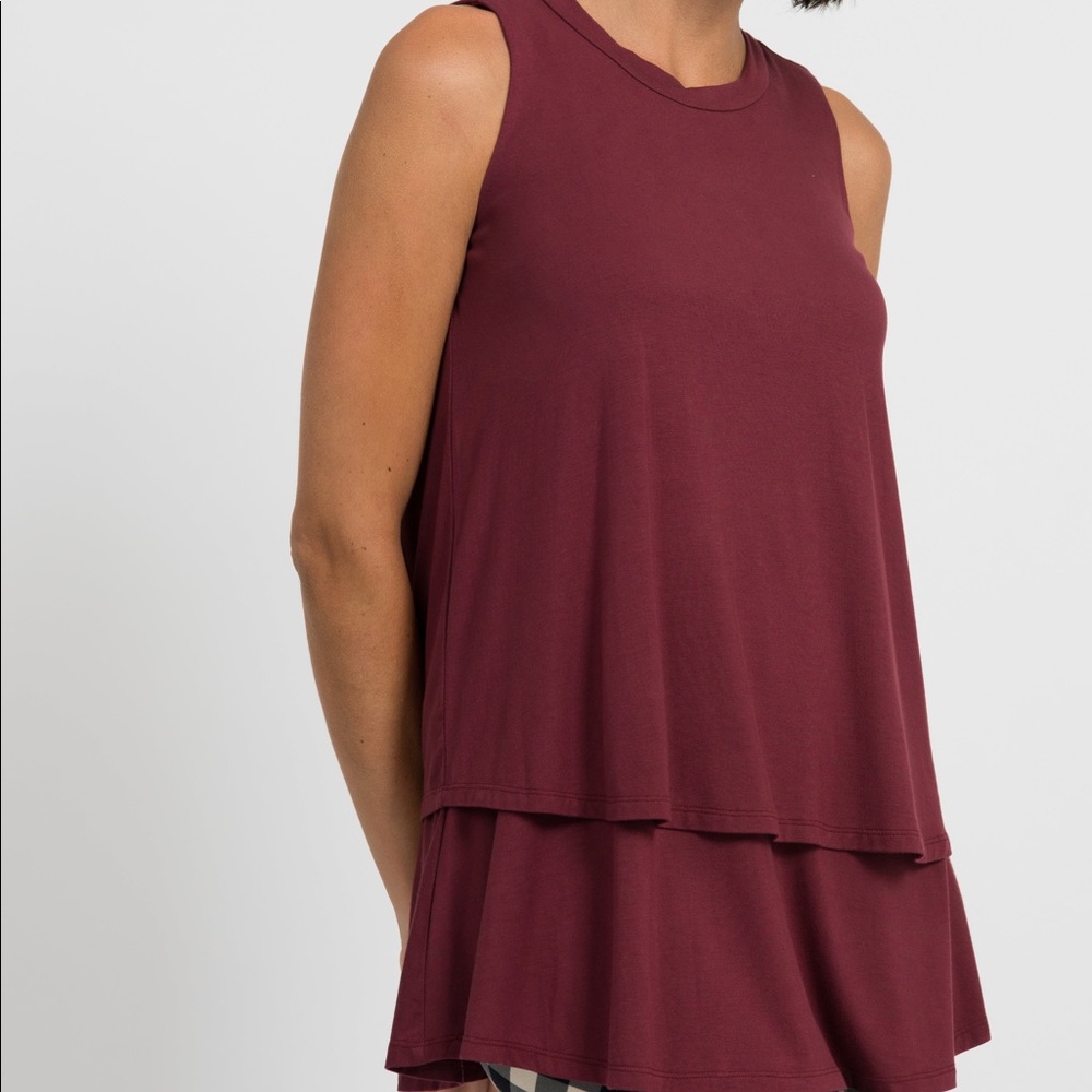 Tiered Tunic in Black Cherry